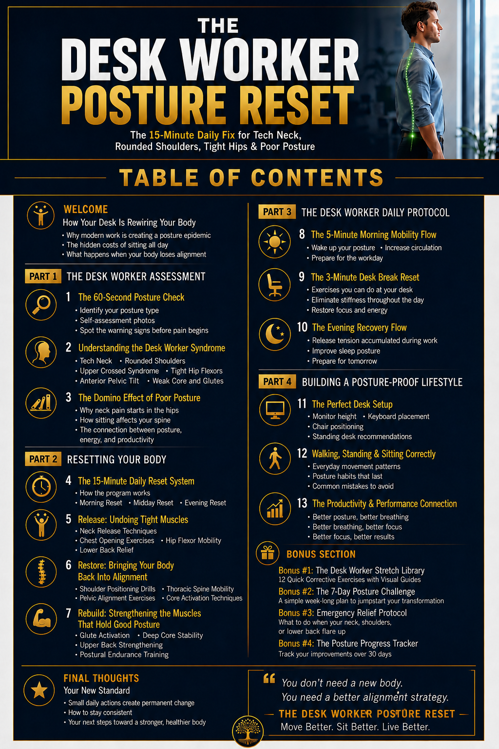 The Desk Worker Posture Reset (PDF Guide)